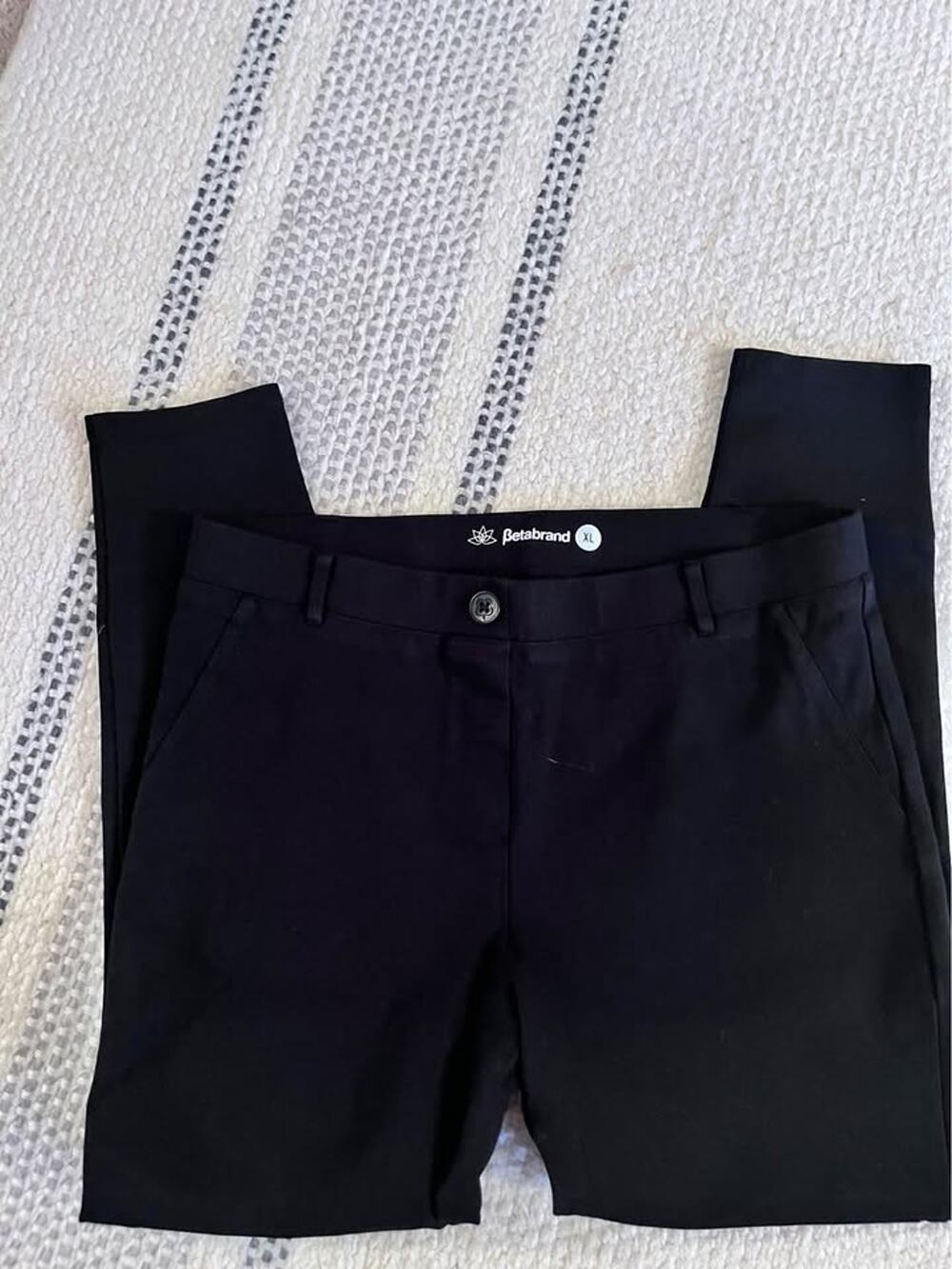 Betabrand Dress Yoga Pants XL Straight Slim Leg Pull On Comfy Like New
